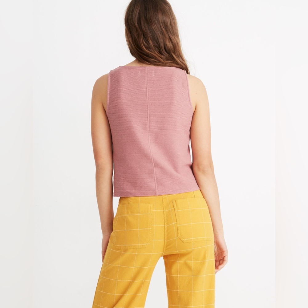 Texture & Thread Button-Front Tie Tank Top - image 4